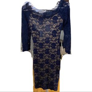 Navy blue lace dress